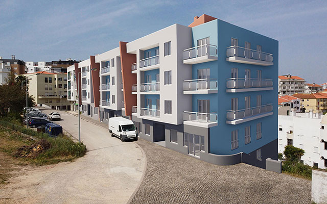 Terreno em Sesimbra, com projeto aprovado para 1 prédio de 12 apartamentos, 2 lojas com 2 pisos e 10 lugares estacionamento - Refª TV-005.23