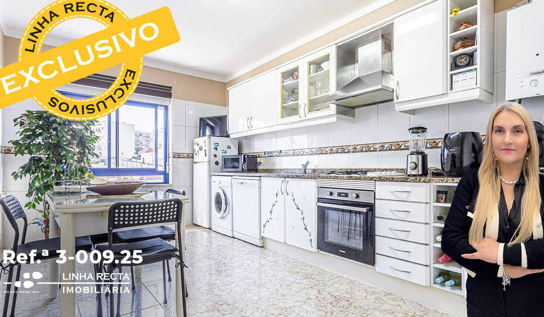 Apartamento T2, com varandas, na zona do Hospital, garagem opcional – Refª 3-009.25