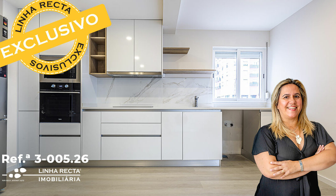 Apartamento T2, remodelado, a estrear completamente mobilado e equipado, em Setúbal – Refª 3-005.26